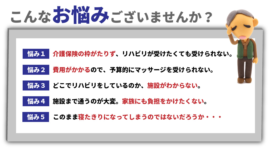 あなたはこんなことでお困りではありませんか?